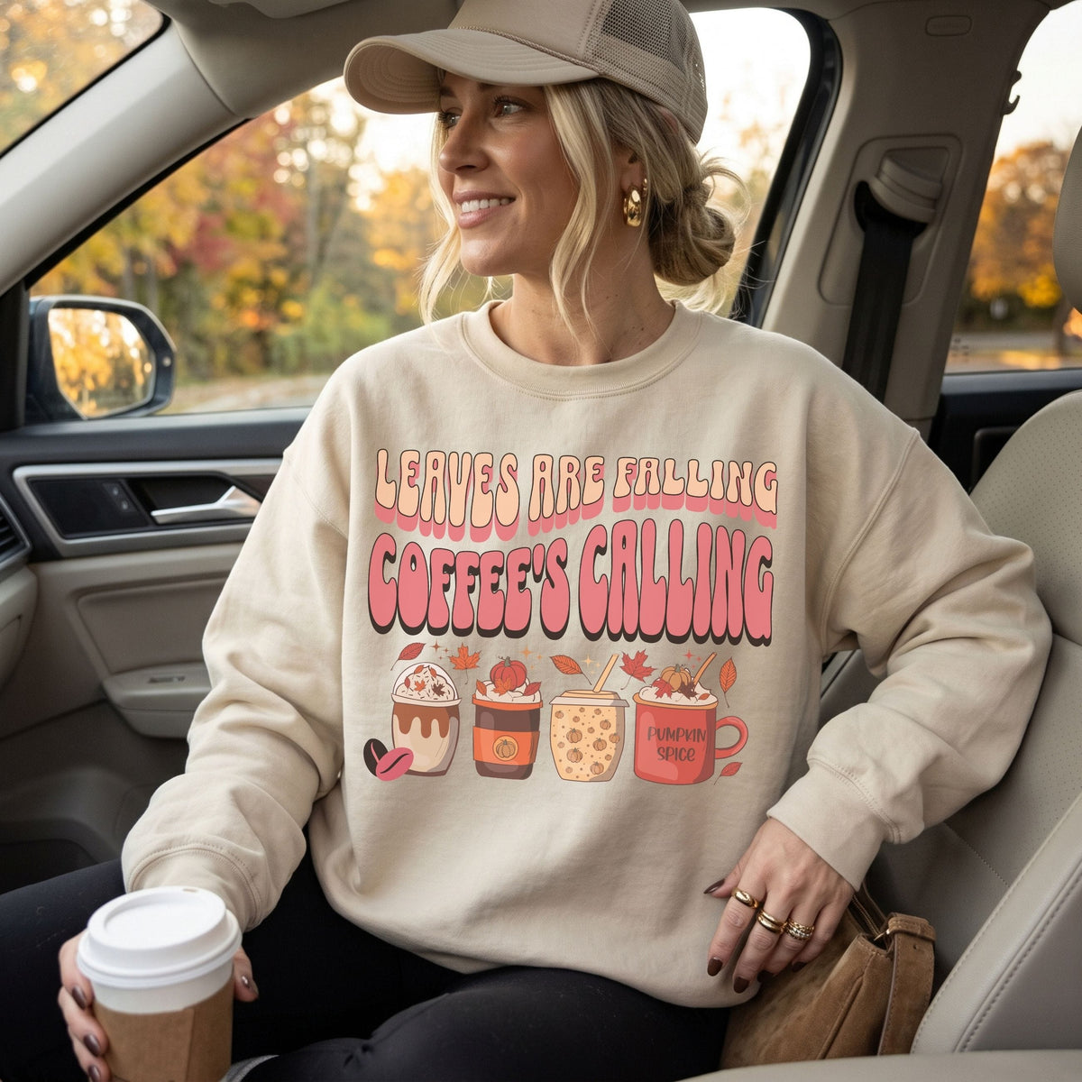 Leaves Are Falling Coffee’s Calling Sweatshirt | Fall Coffee Crewneck