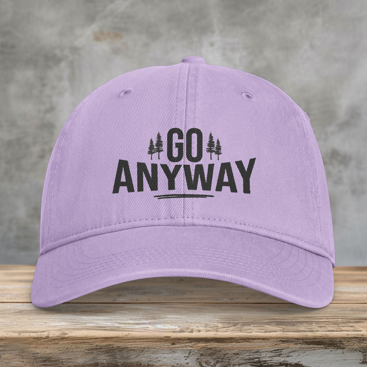 Go Anyway Embroidered Comfort Colors Hat | Women’s Washed Travel Cap