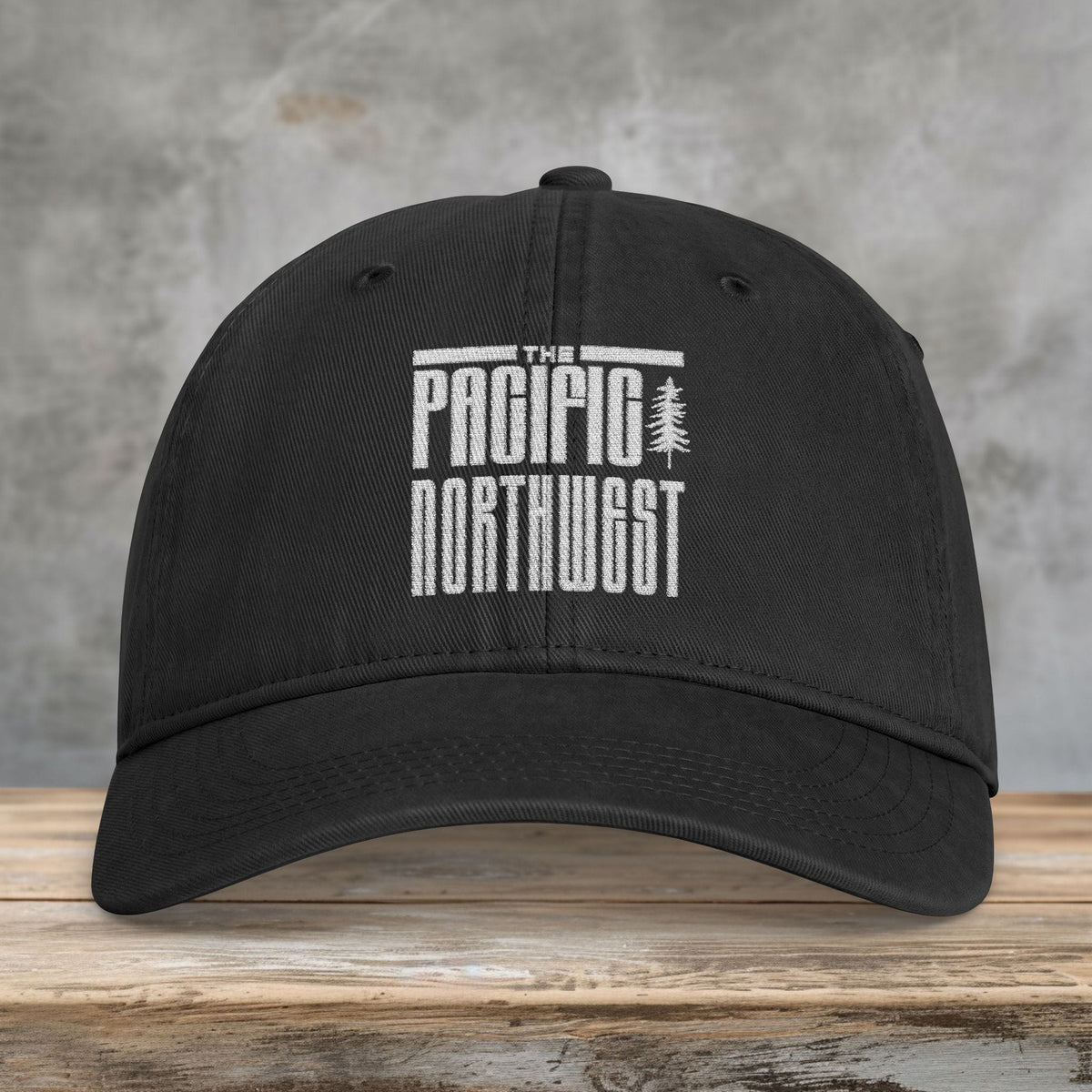 Pacific Northwest Embroidered Comfort Colors Hat | PNW Coastal Washed Baseball Cap