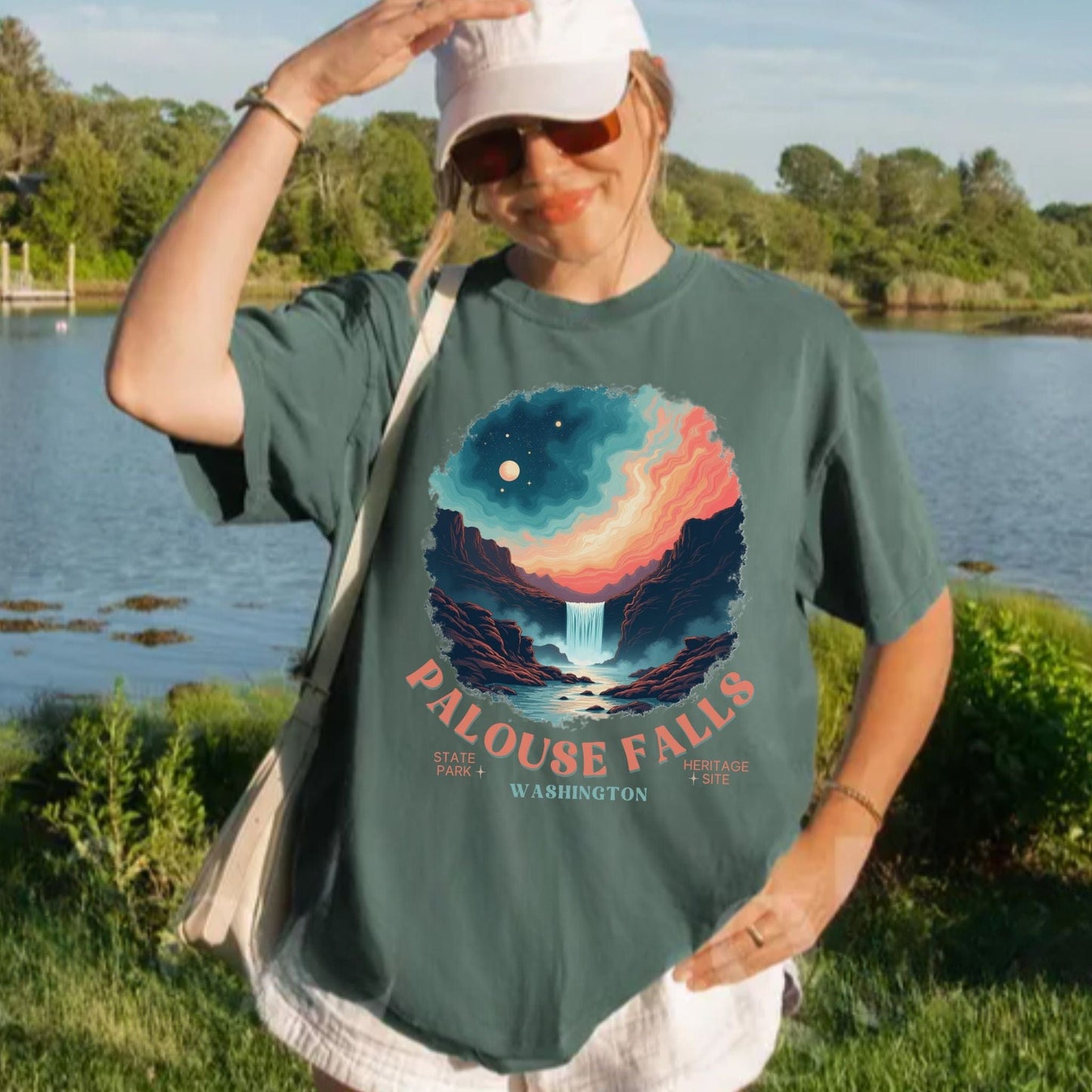 Cosmic Palouse Falls, Vintage Style Tee