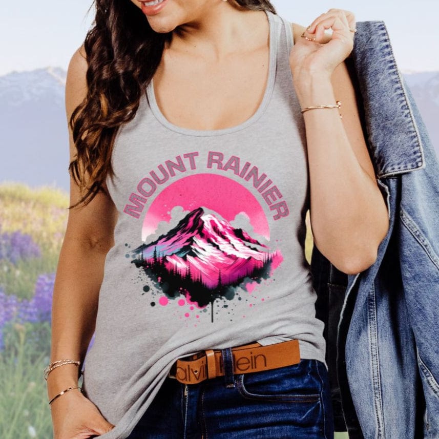 Mount Rainier Watercolor Tank Top
