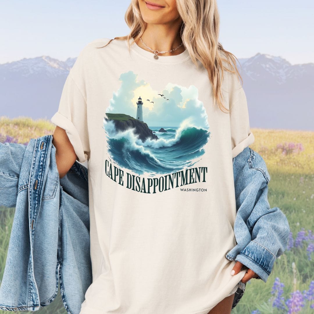 Cape Disappointment Lighthouse, Vintage Style Tee