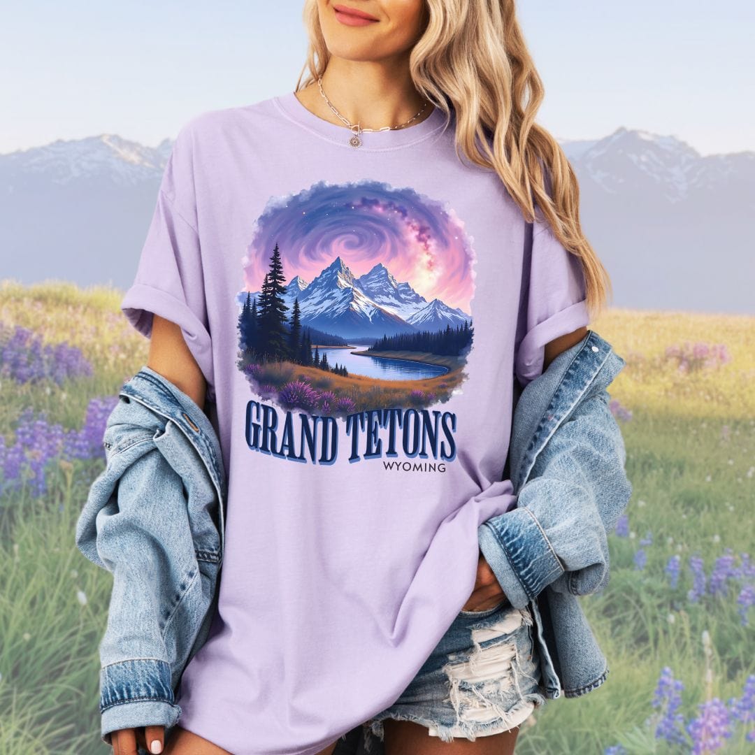 Cosmic Grand Tetons, Vintage Style Tee