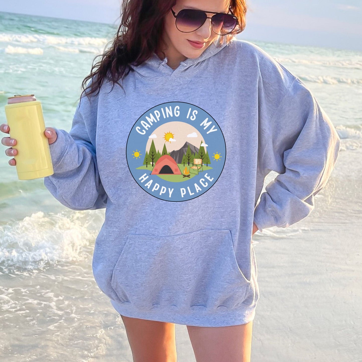 Camping is My Happy Place, Softstyle Hoodie