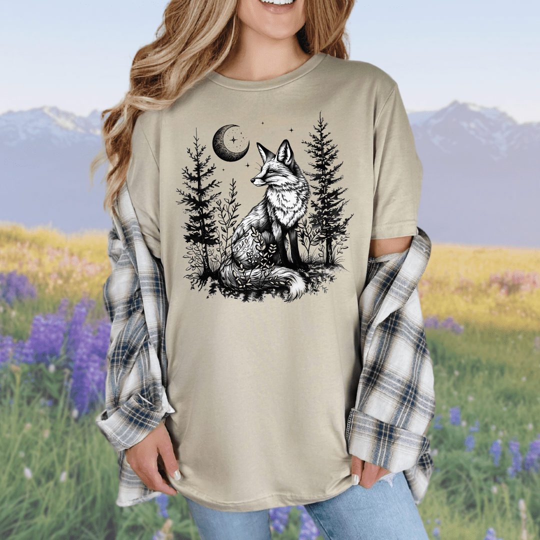 Forest Fox and Moon, Softsyle Tee