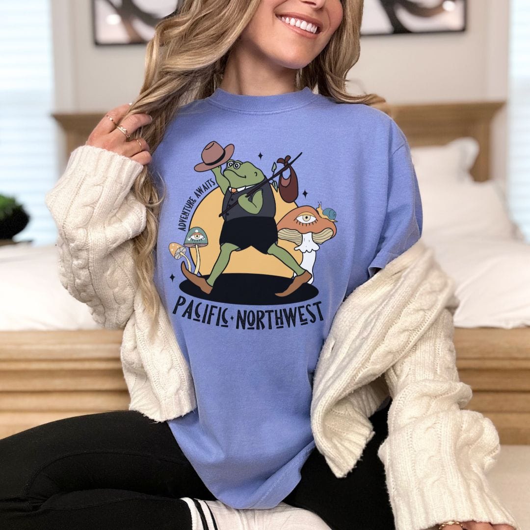 PNW Adventure Frog, Vintage Style Tee