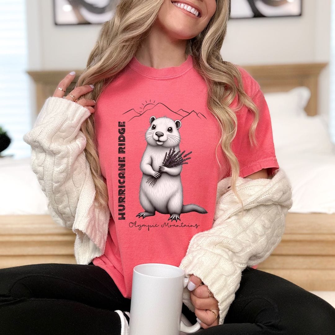 Hurricane Ridge Marmot, Vintage Style Tee