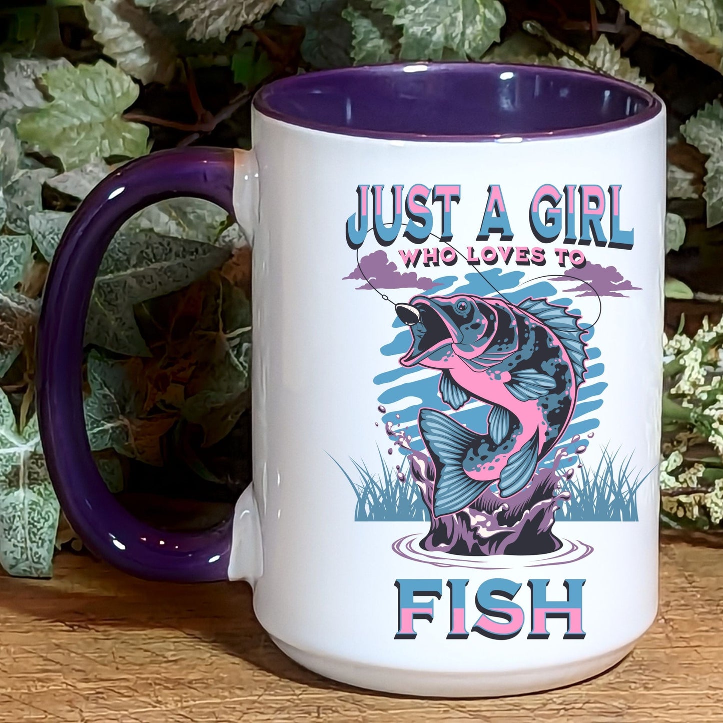 Just a Girl Who Loves to Fish, Ceramic Mug