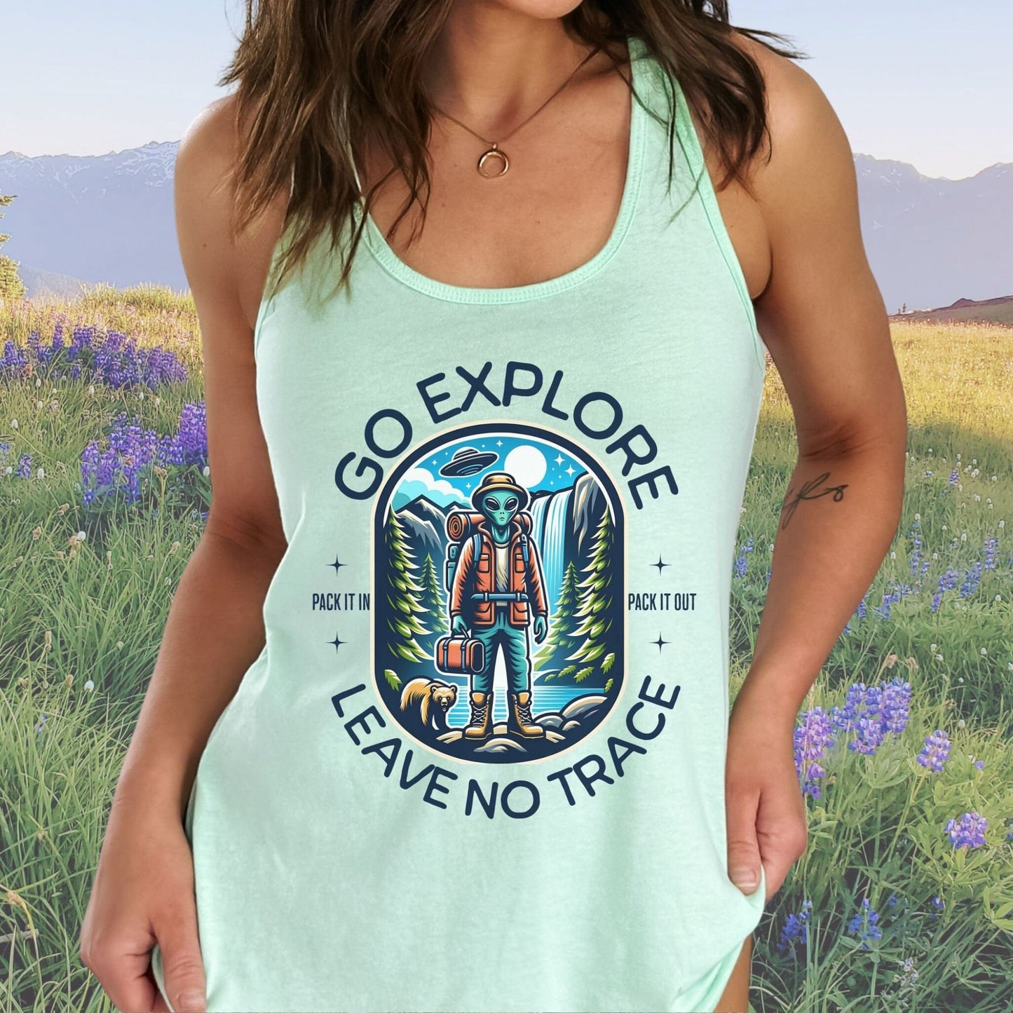 PNW Go Explore, Alien Backpacking TankTop
