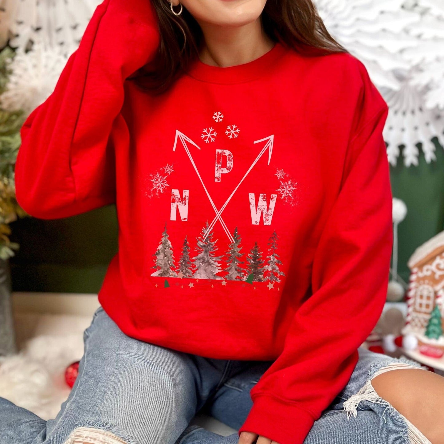 PNW Holiday Arrows Softstyle Sweatshirt