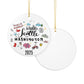 Seattle Doodles Ceramic Ornament — PNW Travel Gift