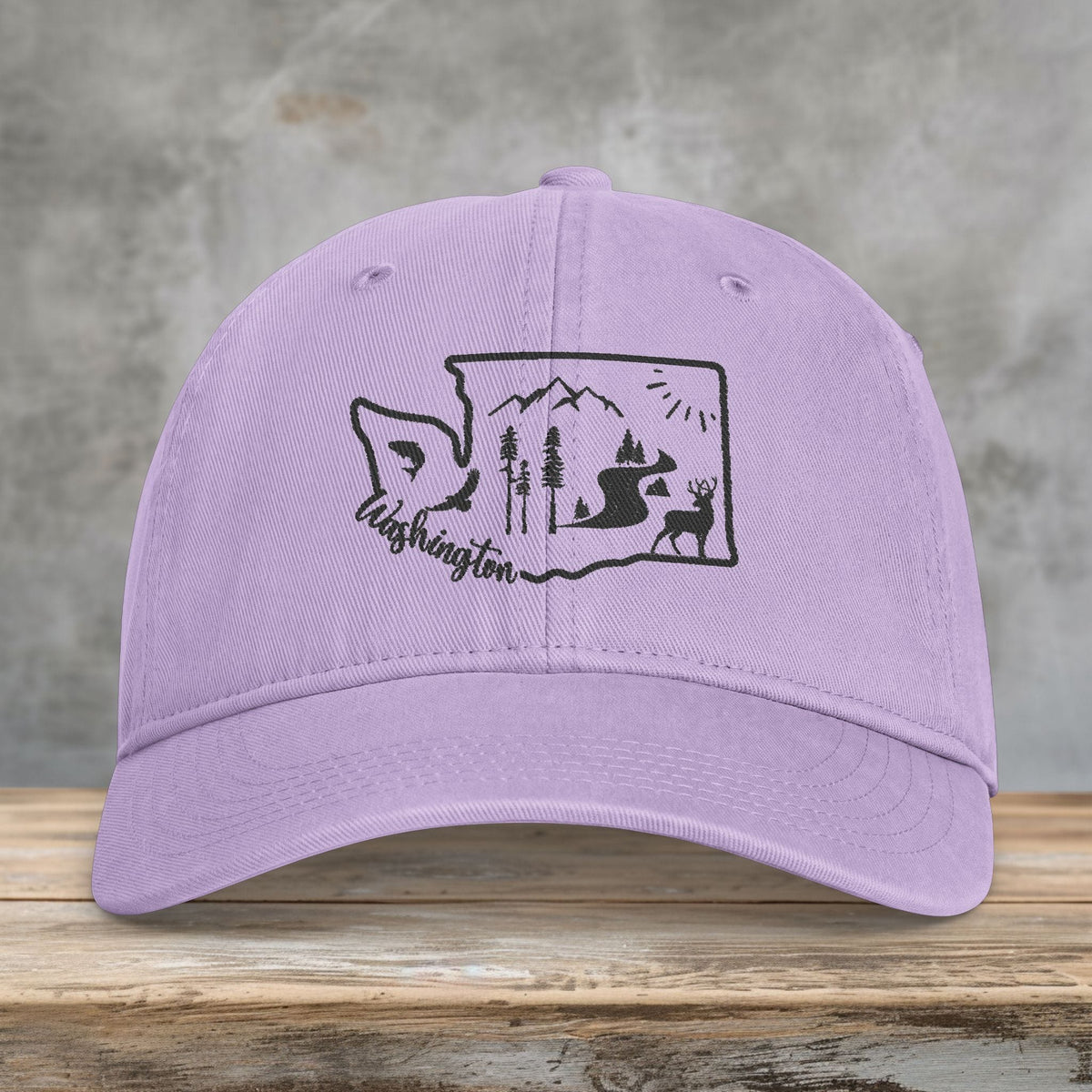 Washington Embroidered Comfort Colors Hat | PNW Outdoor Washed Cap