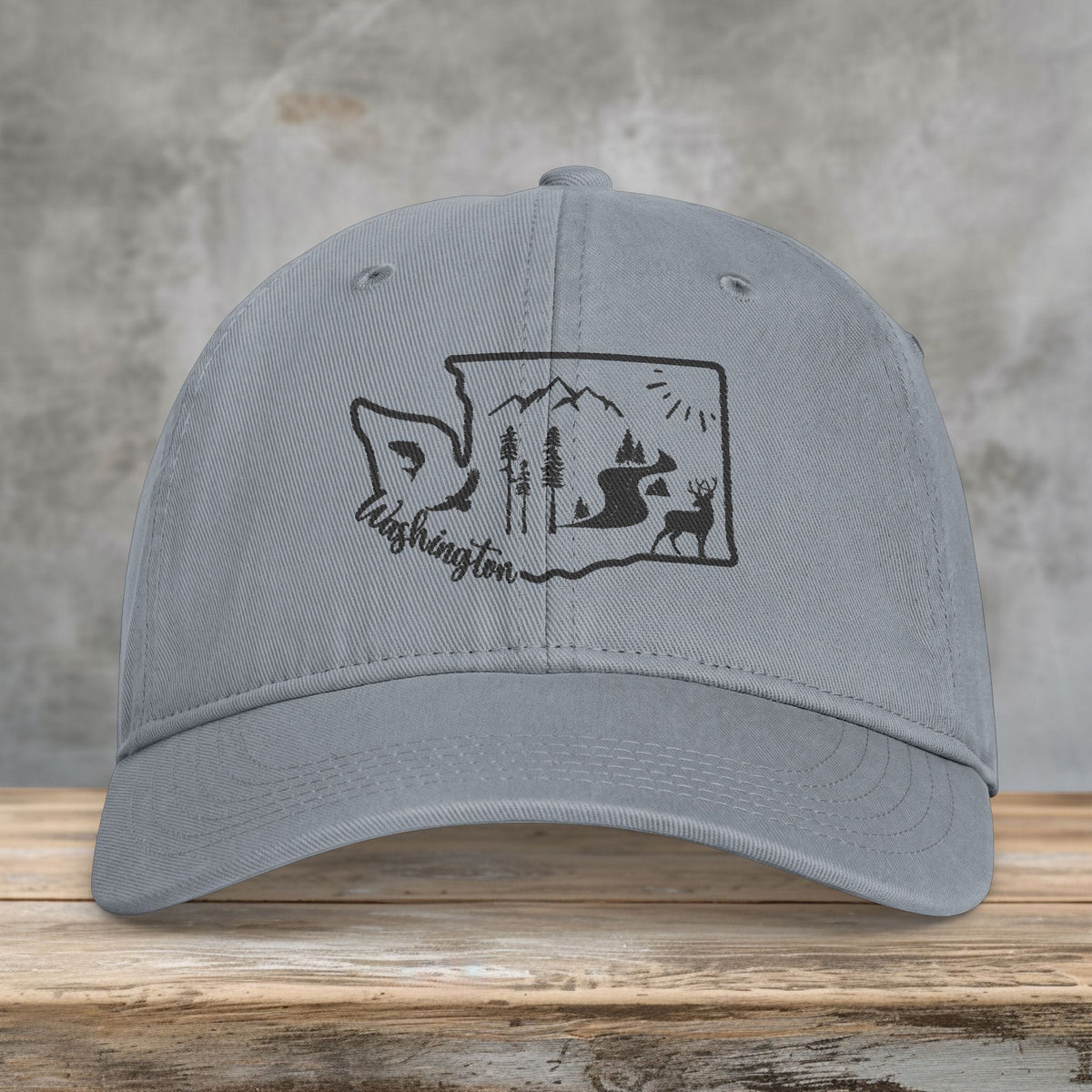 Washington Embroidered Comfort Colors Hat | PNW Outdoor Washed Cap