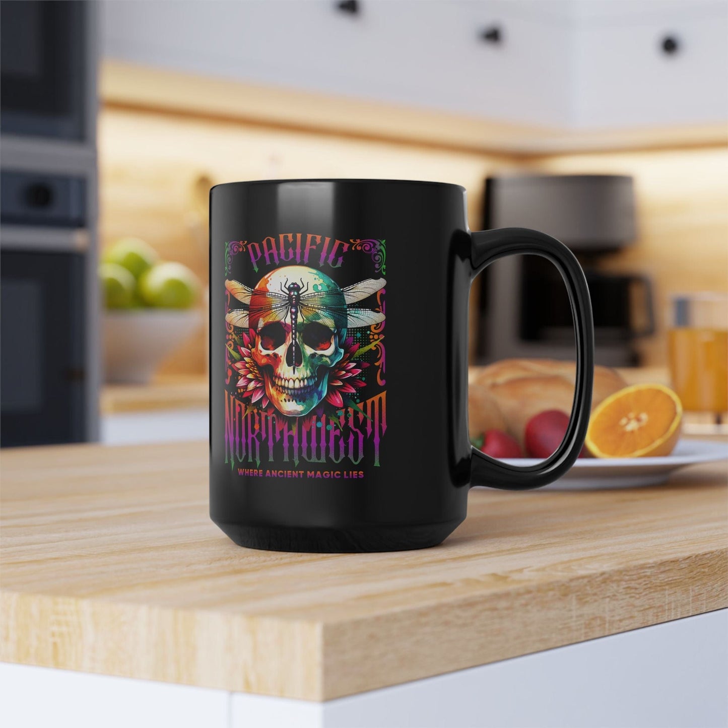 PNW Ancient Magic Black Mug (11oz, 15oz)