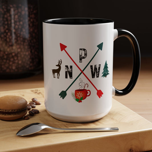 Accent Mug PNW Holiday Arrows Pacific Northwest Gift