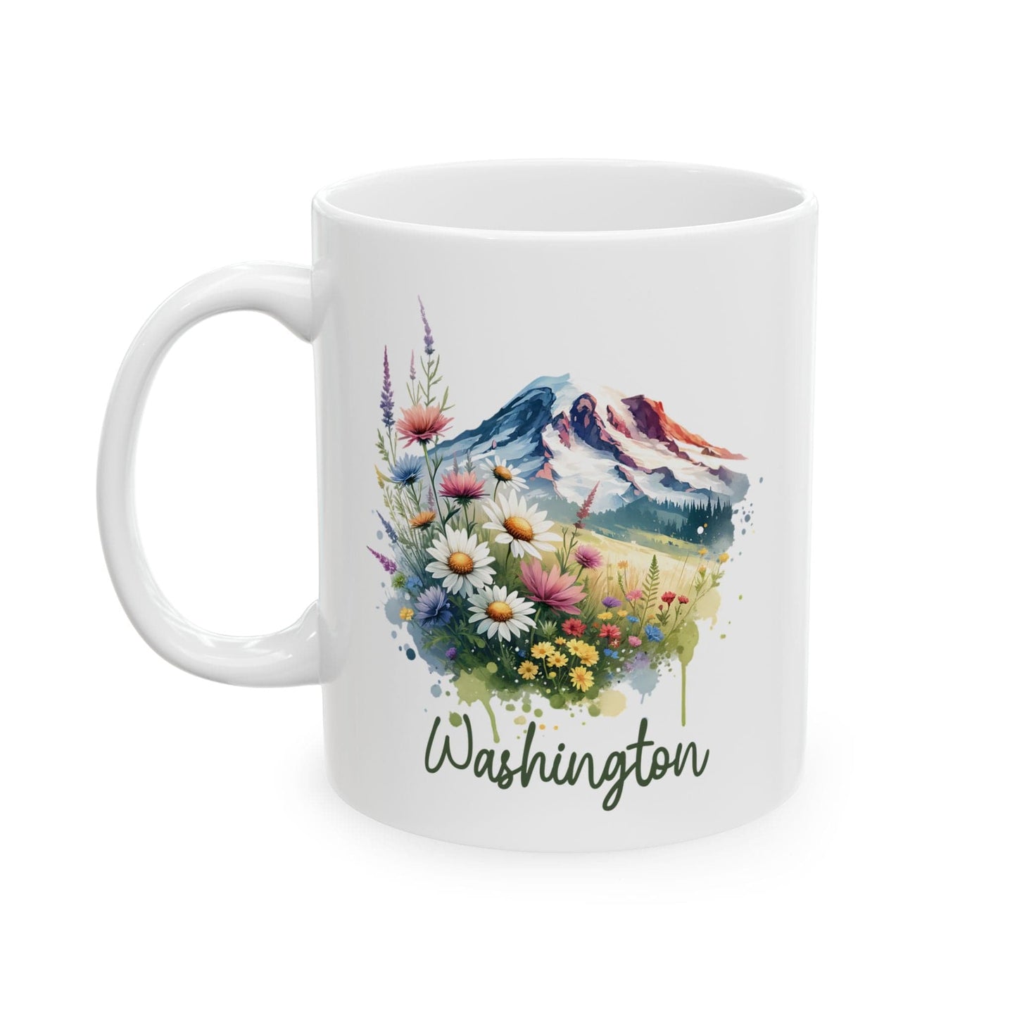 Watercolor Mt Rainier, Washington Mug