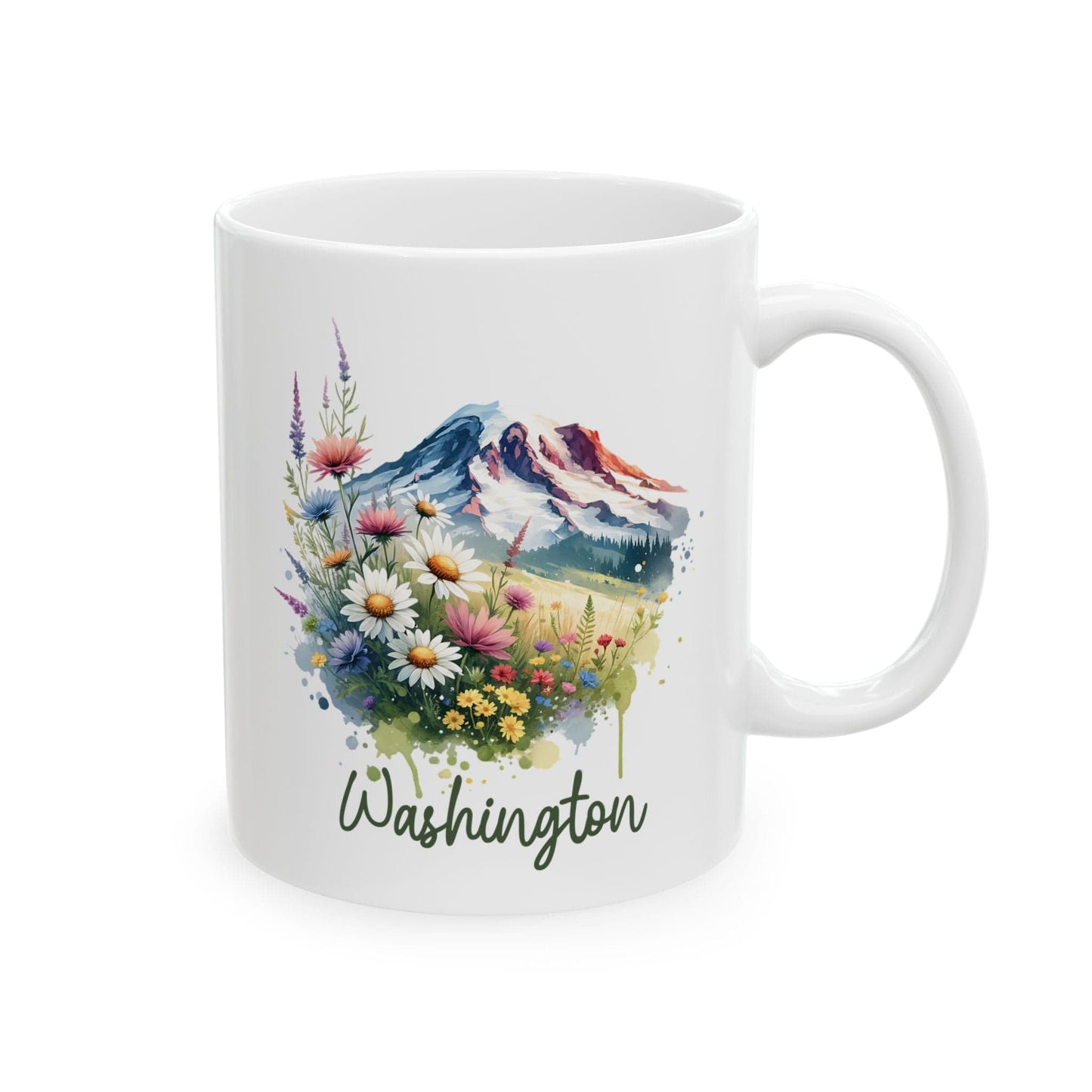 Watercolor Mt Rainier, Washington Mug