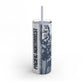 PNW Wildlife Blue Foggy Skies 20oz Skinny Matte Tumbler with Straw