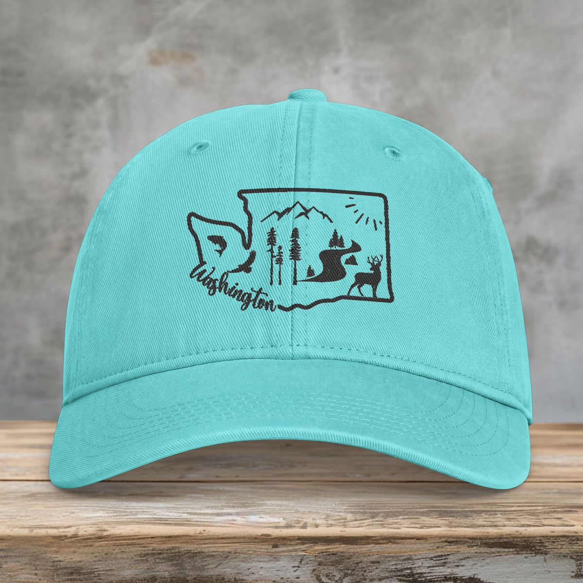 Washington Embroidered Comfort Colors Hat | PNW Outdoor Washed Cap