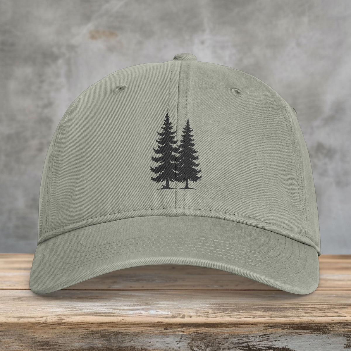 Evergreen Embroidered Comfort Colors Hat | PNW Forest Washed Cap