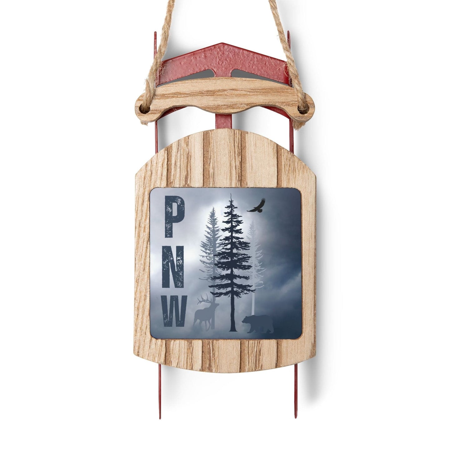 PNW Winter Sled Ornament