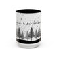 Winter Wonderland Mug | Black Accent Snowy Forest Coffee Mug