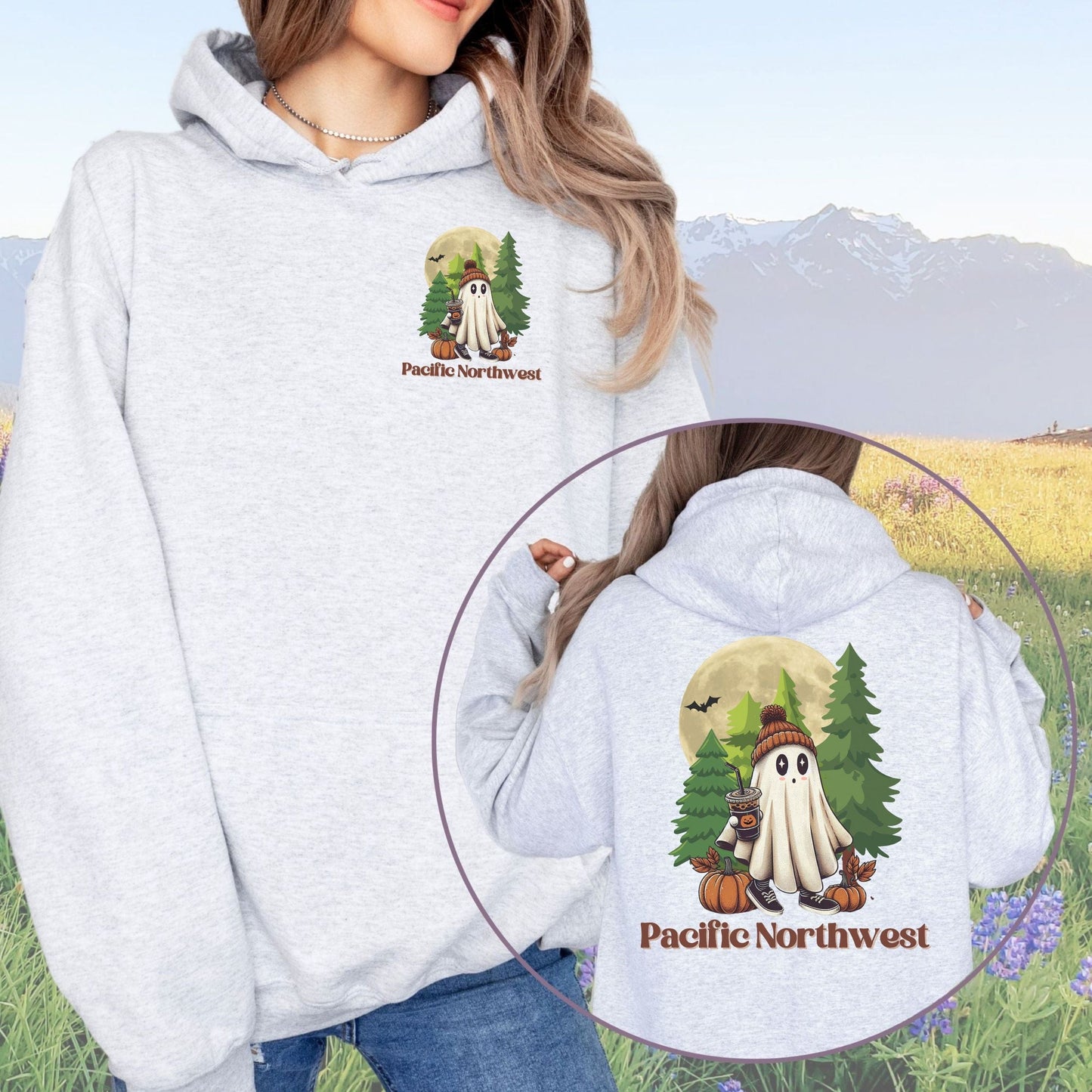 Pacific Northwest Grunge Ghost, Softstyle Hoodie
