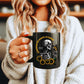 PNW Sunflower Skeleton, Black Mug (11oz, 15oz)