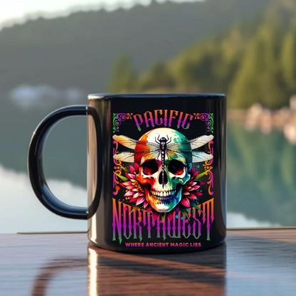 PNW Ancient Magic Black Mug (11oz, 15oz)
