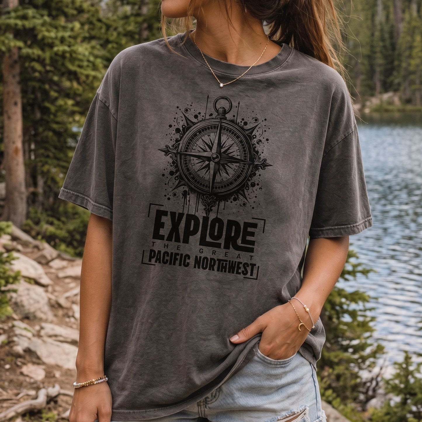 Explore Pacific Northwest Shirt | Outdoorsy Hiking Graphic Tee