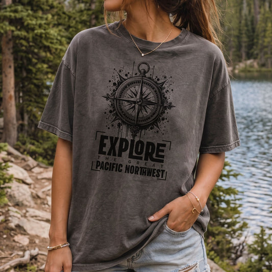 Explore Pacific Northwest Shirt | Outdoorsy Hiking Graphic Tee