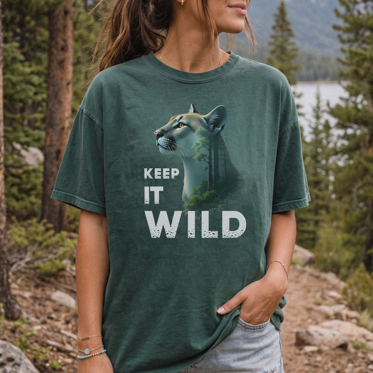 Keep It Wild Mountain Lion T-Shirt | Comfort Colors Wildlife Tee