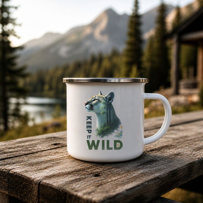 Keep It Wild Enamel Camping Mug | Outdoor & National Park Lover Gift