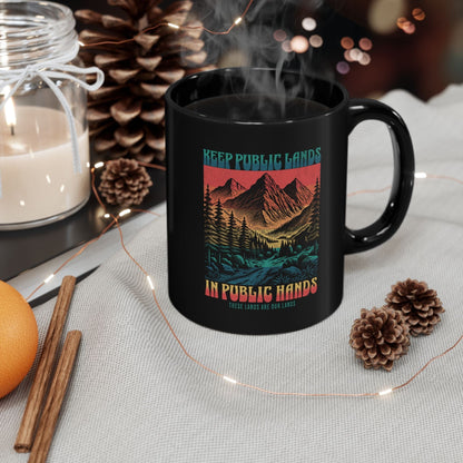 Keep Public Lands in Public Hands, Black Mug