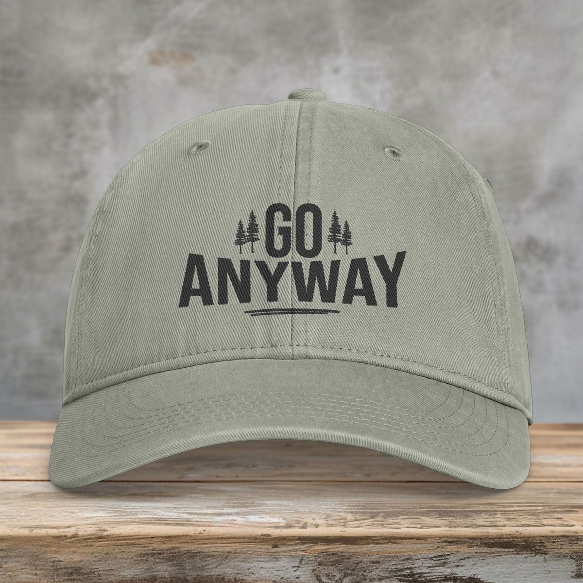Go Anyway Embroidered Comfort Colors Hat | Women’s Washed Travel Cap
