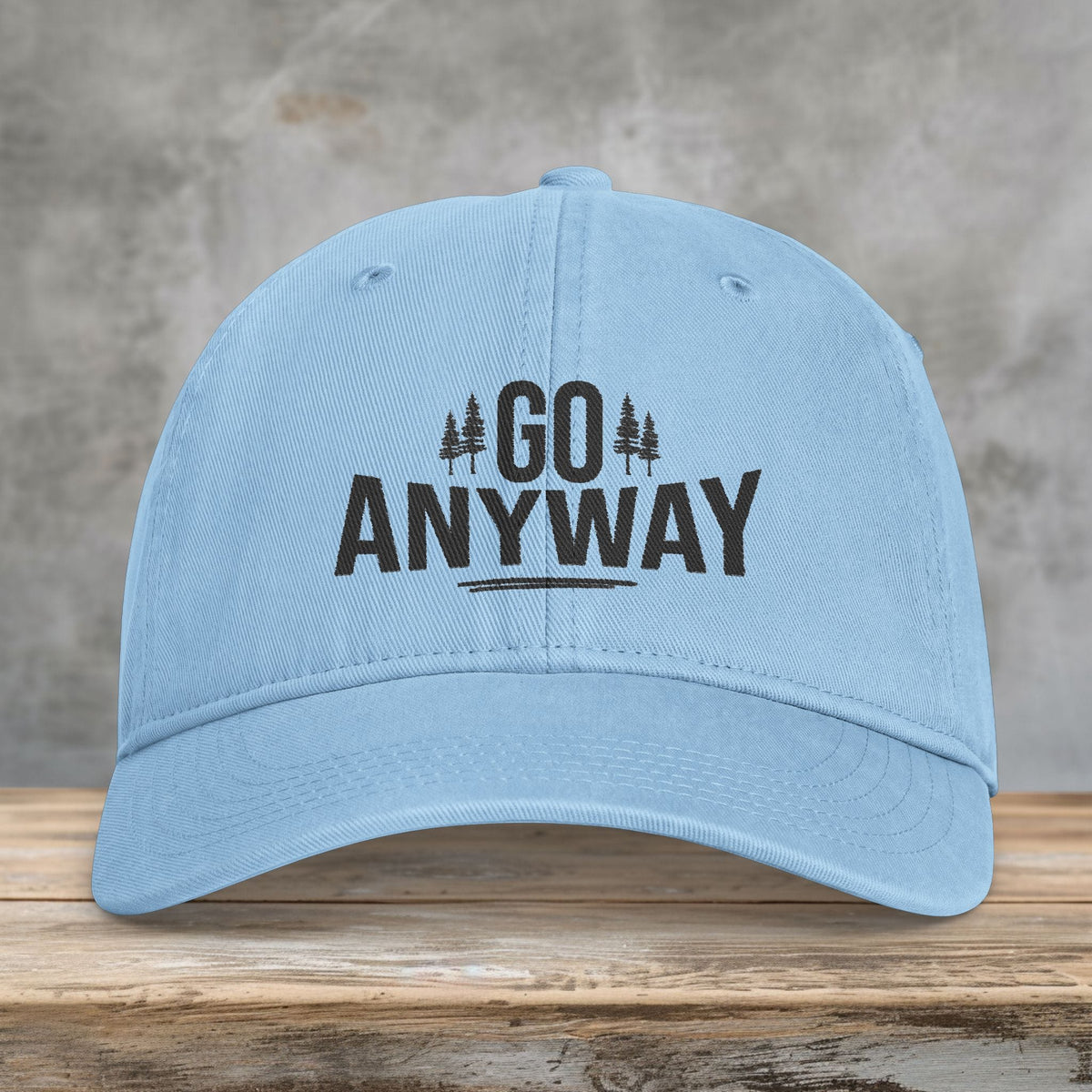 Go Anyway Embroidered Comfort Colors Hat | Women’s Washed Travel Cap
