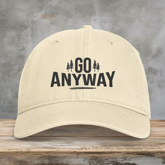 Go Anyway Embroidered Comfort Colors Hat | Women’s Washed Travel Cap