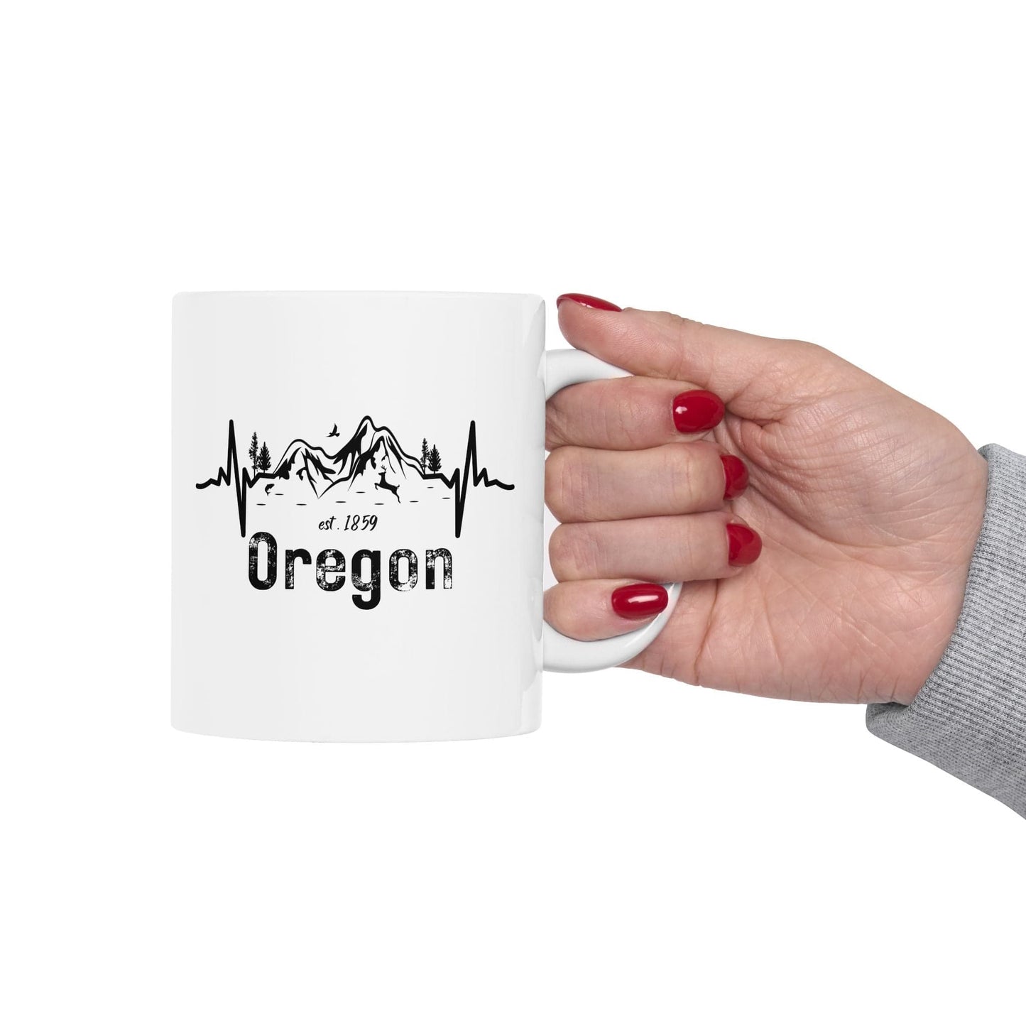 Oregon Mountain Heartbeat, Ceramic Mug