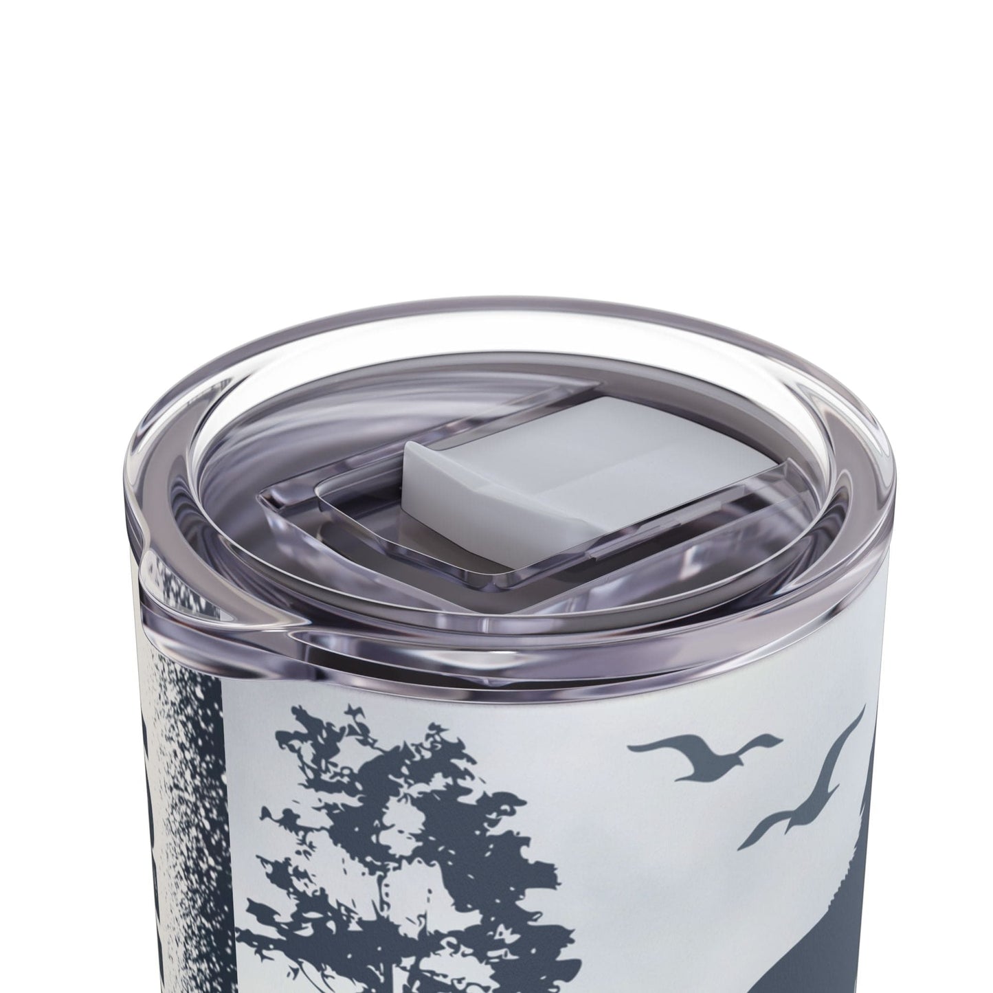 PNW Wildlife Blue Foggy Skies 20oz Skinny Matte Tumbler with Straw