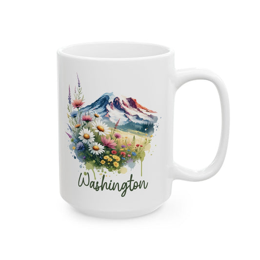 Watercolor Mt Rainier, Washington Mug