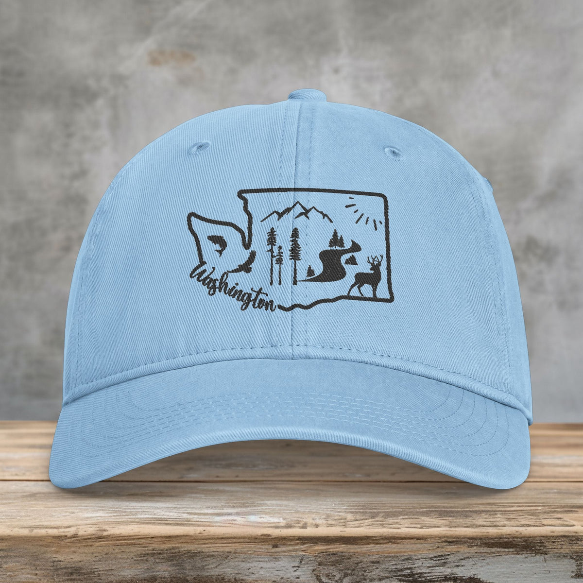 Washington Embroidered Comfort Colors Hat | PNW Outdoor Washed Cap