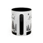 Winter Wonderland Mug | Black Accent Snowy Forest Coffee Mug
