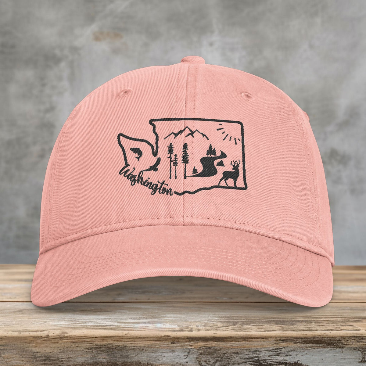 Washington Embroidered Comfort Colors Hat | PNW Outdoor Washed Cap
