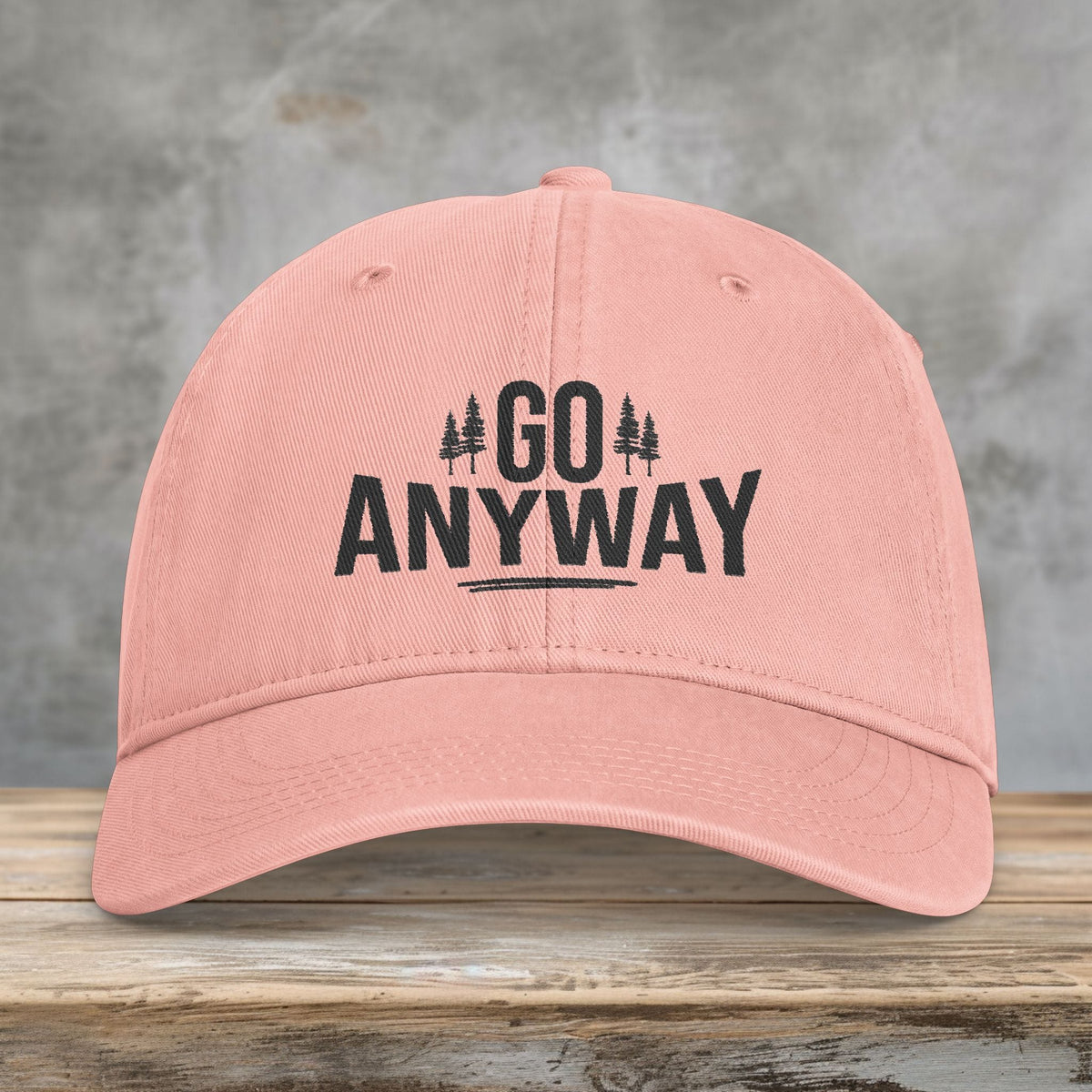 Go Anyway Embroidered Comfort Colors Hat | Women’s Washed Travel Cap