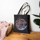 Coastal State of Mind Black Tote Bag | Retro Beach Canvas Bag