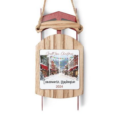 Leavenworth Christmas Sled Ornament