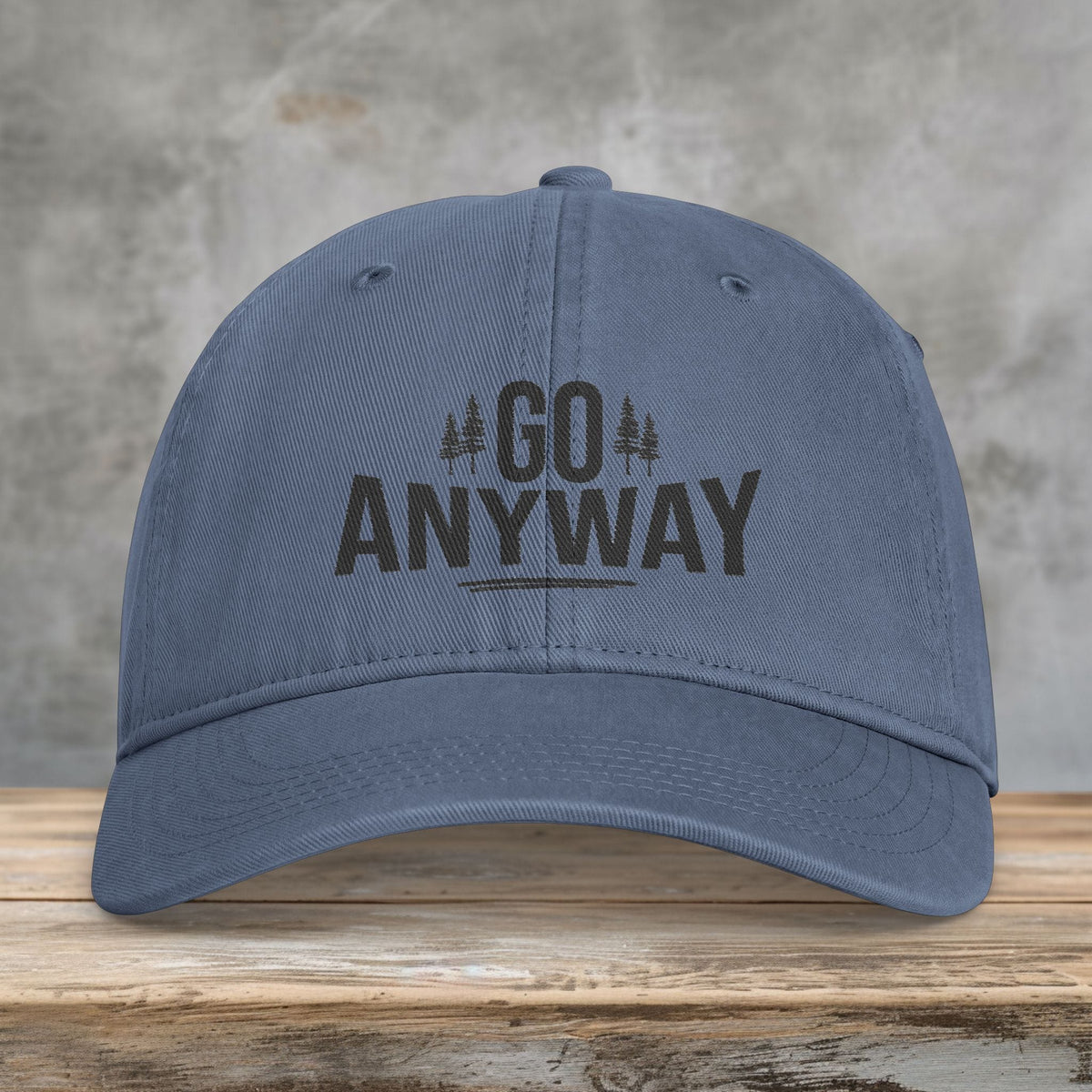 Go Anyway Embroidered Comfort Colors Hat | Women’s Washed Travel Cap