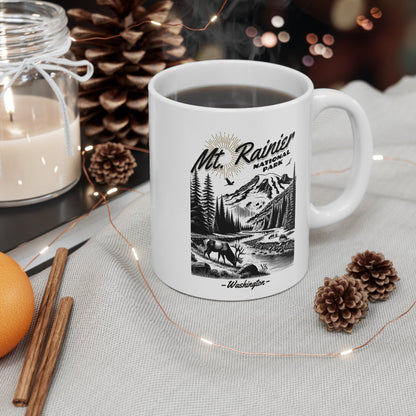 Mt. Rainier National Park Souvenir - 11oz Ceramic Mug