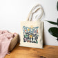 Coast Vibes Only Tote Bag | Retro Coastal Beach Canvas Bag