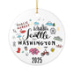 Seattle Doodles Ceramic Ornament — PNW Travel Gift